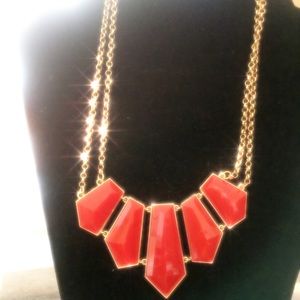 Orange gem necklace